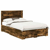 Bed Frame with Drawer with Headboard Manual Engineered Wood 3410346