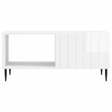 Coffee Table High Gloss White 90 x 50 x 40 cm Engineered Wood 894499