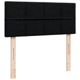ZNTS Box Spring Bed with Mattress Black 120x200 cm Fabric 3285857