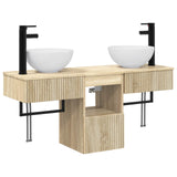 Bathroom Furniture Set 3 pcs Sonoma Oak Engineered Wood 3405589