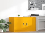 Storage Cabinet Mustard Yellow 90 x 40 x 70 cm Steel 891637