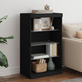 Sideboard with LED Lights Black 60.5x37x100 cm 836708