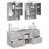 Bathroom Furniture Set 5 pcs Concrete Grey 3406722