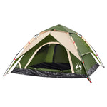 Camping Tent Dome 4-Person Green Quick Release 4004181