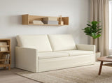 2 Seater Sofa Cream 150 x 81 x 82 cm Corduroy Fabric 42041102