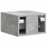 Wall-Mounted Bedside Cabinet with Drawer 2 pcs Concrete Grey 899282