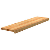 Stair Treads 8 pcs Light Brown 100x25x2 cm Solid Wood Oak 3282968