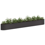 Raised Garden Bed Black 380 x 40x 40 cm Steel 8011733