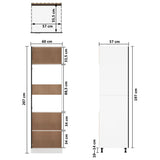Refrigerator Cabinet Black Engineered Wood Large 802539
