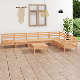 8 Piece Garden Lounge Set Solid Wood Pine 3083019