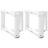 Coffee Table Legs T-Shaped 2 pcs White 40x25x cm Steel 4013005