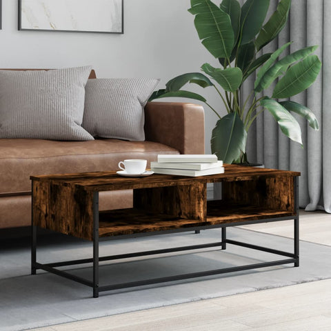 ZNTS Coffee Table Smoked Oak 100x51x40 cm Engineered Wood 835351
