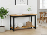 Console Table EKAI Black 112 x 35 x 76 cm Solid Pine Wood 42037017
