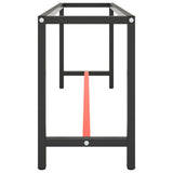 Work Bench Frame Matte Black and Matte Red 190x50x79 cm Metal 151453