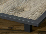 Extending Garden Table, Outdoor Dining Table for 6, Aluminium Frame Rectangular Patio Table with T3398P315936