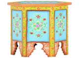 Hand-painted Side Table Multicolour 38x33x42 cm Solid Mango Wood 285879