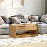 Coffee Table SAUDA Oak 99x55x45 cm Solid Wood Pine 377598