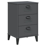 ZNTS Bedside Cabinet VIKEN Anthracite Grey Engineered Wood 374913