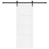 Sliding Door ORKDAL 78 x 202 cm Engineered Wood White and Black 3450263