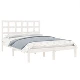 Bed Frame without Mattress White 120x200 cm Solid Wood 3105466