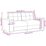 Loveseat Sofa with Cushion Dark grey Artificial Leather 4105133