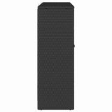 Storage Cabinet with Shelf Black 100 x 36 x 102 cm Rattan 4103821
