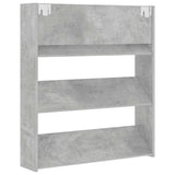 Wall Shoe Cabinet Concrete Grey 80x18x90 cm Engineered Wood 806785