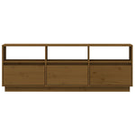 TV Cabinet Honey Brown 140x37x50 cm Solid Wood Pine 813433
