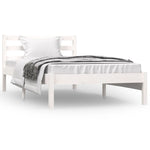 Bed Frame without Mattress 90x190cm White Single 810396