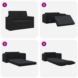 Folding Sofa Bed Black 148 x 71 x 83 cm Velvet 42030511