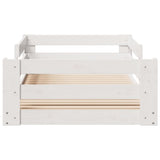 Bed Frame without Mattress White 90x200 cm Solid Wood Pine 855682