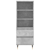 Highboard Concrete Grey 40x36x110 cm Engineered Wood 831504