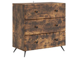 Drawer Cabinet Smoked Oak 66 x 34.5 x 90 cm Engineered Wood 895530