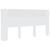 Headboard Cabinet White 200x18.5x104.5 cm 811952