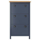 Shoe Cabinet Hill Grey 72x35x124 cm Solid Pine Wood 289005