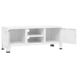 Industrial TV Cabinet White 105x35x42 cm Metal 339619