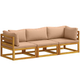 Sofa Set 3 pcs Natural Solid Acacia Wood 3417283