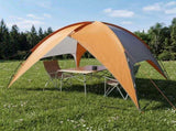 Camping Tent with Rainfly Water-resistant Dome Grey and Orange 42028522