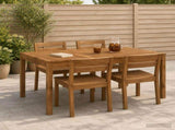 Garden Dinner Table Natural 147 x 88.5 x 75 cm 901252