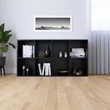 Book Cabinet Black Engineered Wood 66 x 30 x 130 cm Book Cabinet 800154