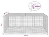 Gabion with 3.5 mm Wire and 5x2.5 cm Mesh 100x100x50 cm 3461924