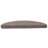 Stair Mats Self-adhesive 15 pcs 65x21x4 cm Beige Half Round Large 322355