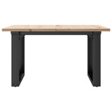 Coffee Table O-Frame 70x70x40 cm Solid Wood Pine and Steel 3282661