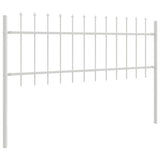 Garden Fence WOERDEN 1.7 x 0.6 m Powder-coated Steel White 42003878
