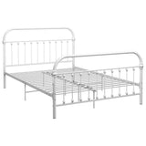 284494 Bed Frame without Mattress White Metal 120x200 cm