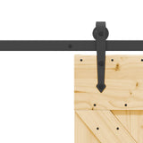 Sliding Door NARVIK Natural and Black 85 x 210 cm 3445246