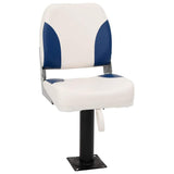 Foldable Boat Seat 1 Set Blue and White 41x36x48 cm 3284285