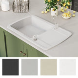 Granite Kitchen Sink Single Basin White 144853