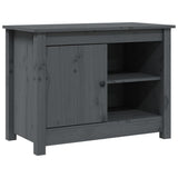 TV Cabinet Grey 70x36.5x52 cm Solid Wood Pine 814581