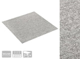 Carpet Floor Tiles 20 pcs 5 m 50x50 cm Light Grey 147310